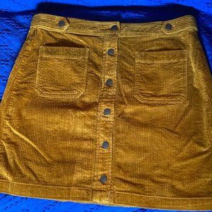 Madewell Corduroy Button-Up skirt